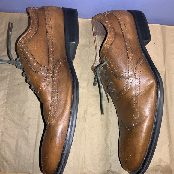 Johnston & Murphy Wingtip Leather Oxford Shoes Size 8M Brown Tie Men\'s 20-3152 main image 7